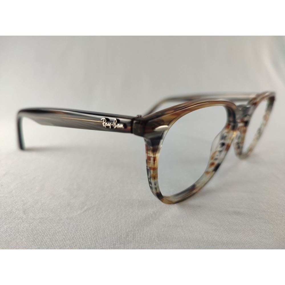 Ray-Ban RB 7159 5749 Striped Grey Tortoise Eyeglasses‎ Frames 52-20-145 Mint Rx